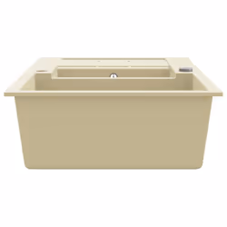 vidaXL Granite Kitchen Sink Double Basins Beige Basket Strainer Basin Bowl - Additional view 5
