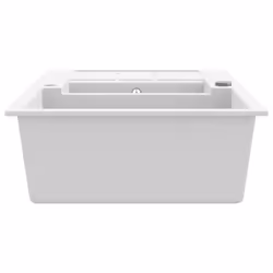 vidaXL Granite Kitchen Sink Double Basins White Basket Strainer Basin Bowl - Additional view 5
