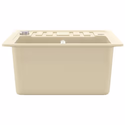 vidaXL Granite Kitchen Sink Single Basin Beige Basket Strainer Wash Bowl Basin - Additional view 5