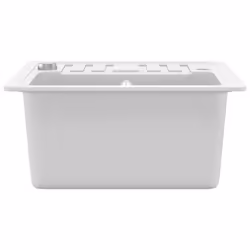 vidaXL Granite Kitchen Sink Single Basin White Basket Strainer Wash Bowl Basin - Additional view 4
