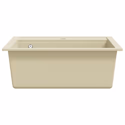 vidaXL Granite Kitchen Sink Single Basin Beige Basket Strainer Wash Bowl Basin - Additional view 5