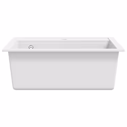 vidaXL Granite Kitchen Sink Single Basin White Basket Strainer Wash Bowl Basin - Additional view 5