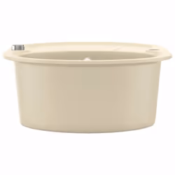 vidaXL Granite Kitchen Sink Single Basin Oval Beige Basket Strainer Basin - Additional view 4