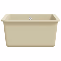 vidaXL Granite Kitchen Sink Single Basin Beige Basket Strainer Wash Bowl Basin - Additional view 4