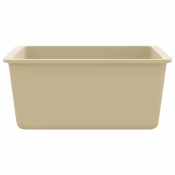 vidaXL Granite Kitchen Sink Single Basin Beige Basket Strainer Wash Bowl Basin - Additional view 5