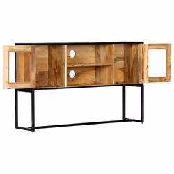 vidaXL TV Cabinet Solid Reclaimed Wood HiFi Entertainment Centre Stand Unit