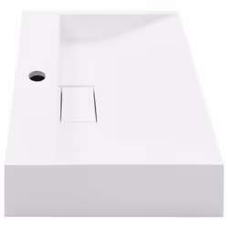 vidaXL Wash Basin 50cm Mineral Cast/Marble Cast White Countertop Bathroom Sink - Additional view 4