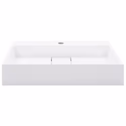 vidaXL Wash Basin 60cm Mineral Cast/Marble Cast White Countertop Bathroom Sink