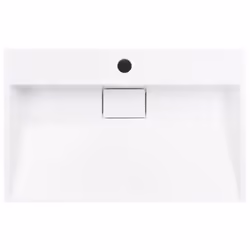 vidaXL Wash Basin 60cm Mineral Cast/Marble Cast White Countertop Bathroom Sink
