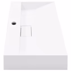 vidaXL Wash Basin 60cm Mineral Cast/Marble Cast White Countertop Bathroom Sink - Additional view 4