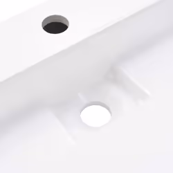 vidaXL Wash Basin 80cm Mineral Cast/Marble Cast White Countertop Bathroom Sink - Additional view 6