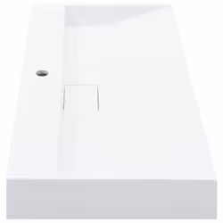 vidaXL Wash Basin 100cm Mineral Cast/Marble Cast White Bathroom Washroom Sink - Additional view 4