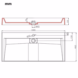 vidaXL Wash Basin 100cm Mineral Cast/Marble Cast White Bathroom Washroom Sink - Additional view 7