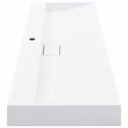 vidaXL Wash Basin 120cm Mineral Cast/Marble Cast White Bathroom Washroom Sink - Additional view 4