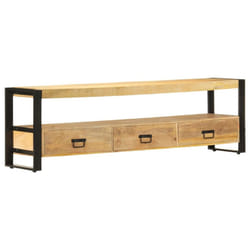 vidaXL Solid Mango Wood TV Cabinet Home HiFi Stand Unit Entertainment Centre