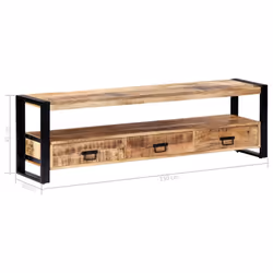vidaXL Solid Mango Wood TV Cabinet Home HiFi Stand Unit Entertainment Centre - Additional view 6
