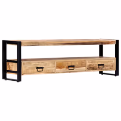 vidaXL Solid Mango Wood TV Cabinet Home HiFi Stand Unit Entertainment Centre - Additional view 7