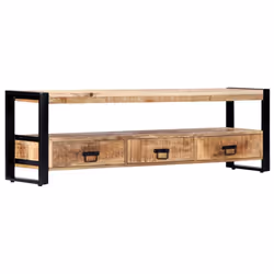 vidaXL Solid Mango Wood TV Cabinet Home HiFi Stand Unit Entertainment Centre - Additional view 8