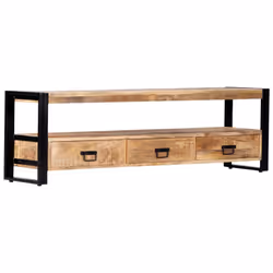 vidaXL Solid Mango Wood TV Cabinet Home HiFi Stand Unit Entertainment Centre - Additional view 9