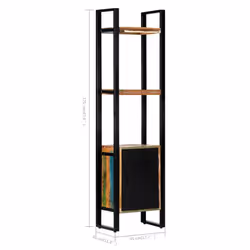 vidaXL Bookshelf Solid Reclaimed Wood Bookcase Standing Shelves Display Rack