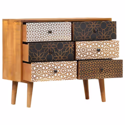 vidaXL Solid Mango Wood Sideboard 90x30x70cm Cabinets Organiser Storage Stand