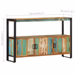 vidaXL Sideboard Solid Reclaimed Wood Cabinet Storage Cupboard Wooden Cabinet