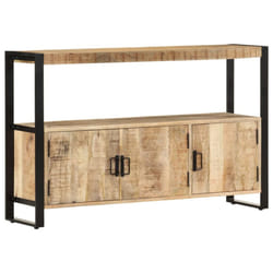 vidaXL Solid Mango Wood Side Cabinet Storage Lowboard Sideboard Commode Chest