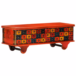 vidaXL Solid Acacia Wood Storage Box Ample Space Red 110cm Storage Chest Home