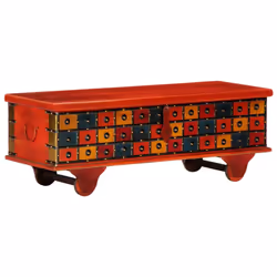 vidaXL Solid Acacia Wood Storage Box Ample Space Red 110cm Storage Chest Home - Additional view 10