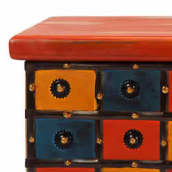 vidaXL Solid Acacia Wood Storage Box Ample Space Red 110cm Storage Chest Home - Additional view 6