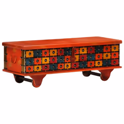 vidaXL Solid Acacia Wood Storage Box Ample Space Red 110cm Storage Chest Home - Additional view 9