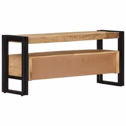 vidaXL Solid Mango Wood TV Cabinet 100cm HiFi Media Centre Lowboard Stand
