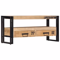 vidaXL Solid Mango Wood TV Cabinet 100cm HiFi Media Centre Lowboard Stand - Additional view 7