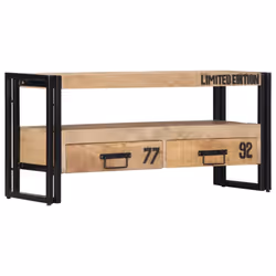 vidaXL Solid Mango Wood TV Cabinet 100cm HiFi Media Centre Lowboard Stand - Additional view 8