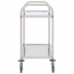 vidaXL 2-Tier Kitchen Trolley 95x45x83.5cm Stainless Steel Dining Serving Cart - Additional view 2