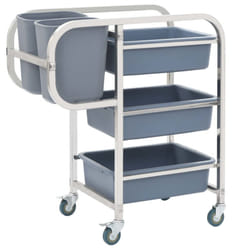 vidaXL Kitchen Cart with Plastic Containers Dining Room Trolleys Organiser