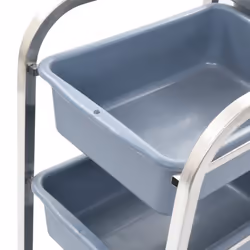 vidaXL Kitchen Cart with Plastic Containers Dining Room Trolleys Organiser