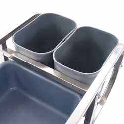 vidaXL Kitchen Cart with Plastic Containers Dining Room Trolleys Organiser - Additional view 4