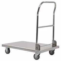 vidaXL Platform Wagon Silver Stainless Steel Transport wagons Hand Trolleys