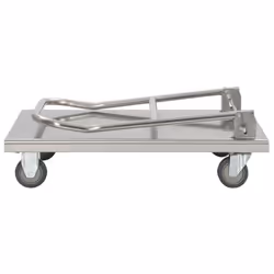 vidaXL Platform Wagon Silver Stainless Steel Transport wagons Hand Trolleys - Additional view 4