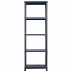 vidaXL 2x Storage Shelf Racks Black 60x30x180cm Plastic Display Organiser Unit