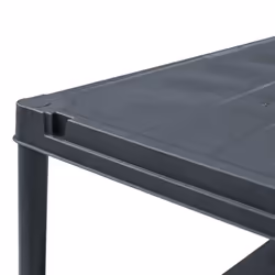 vidaXL 2x Storage Shelf Racks Black 60x30x180cm Plastic Display Organiser Unit - Additional view 5
