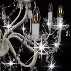 vidaXL Chandelier 2-layer White 15xE14 Bulbs Hanging Lamp Pendant Lighting