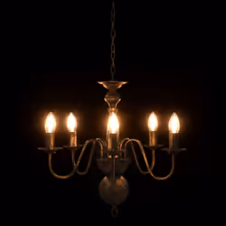 vidaXL Chandelier Antique Black 5xE14 Bulbs Hanging Lamp Pendant Lighting - Additional view 4
