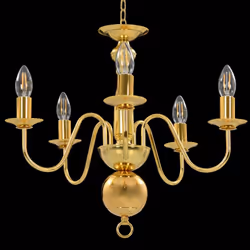 vidaXL Chandelier Golden 5xE14 Bulbs Ceiling Pendant Lamp Living Room Light - Additional view 5