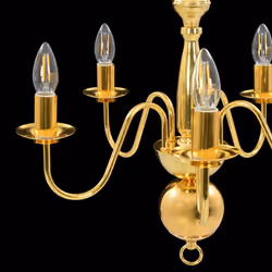 vidaXL Chandelier Golden 5xE14 Bulbs Ceiling Pendant Lamp Living Room Light - Additional view 9