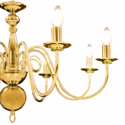 vidaXL Chandelier Golden 8xE14 Bulbs Ceiling Pendant Lamp Living Room Light - Additional view 10