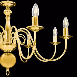vidaXL Chandelier Golden 8xE14 Bulbs Ceiling Pendant Lamp Living Room Light - Additional view 4
