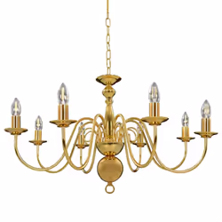 vidaXL Chandelier Golden 8xE14 Bulbs Ceiling Pendant Lamp Living Room Light - Additional view 5