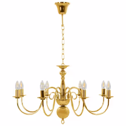 vidaXL Chandelier Golden 8xE14 Bulbs Ceiling Pendant Lamp Living Room Light - Additional view 6